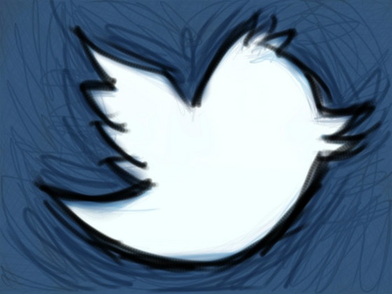 Twitter bird sketch.