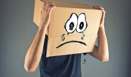 sad box face