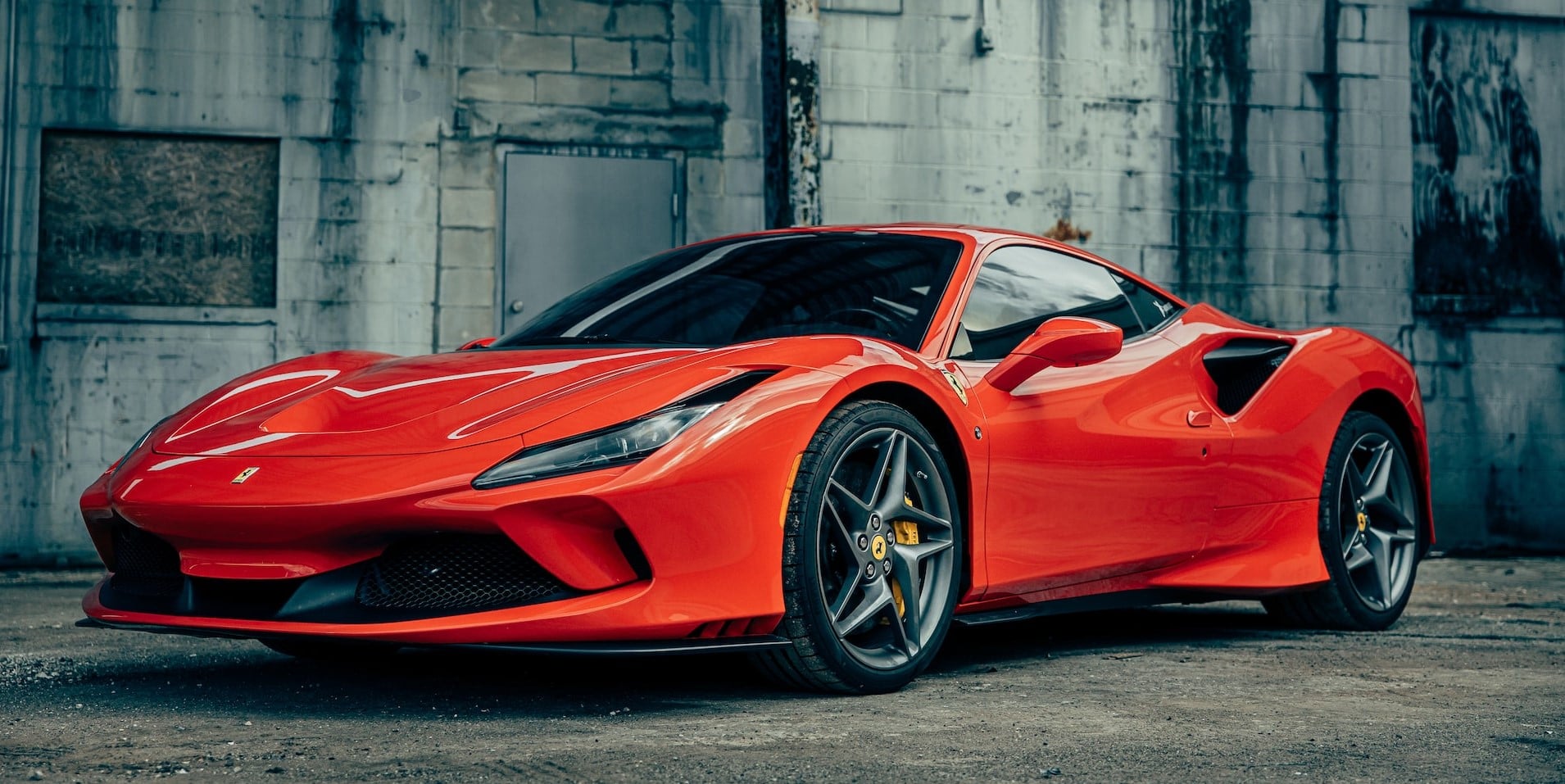 A red sports car